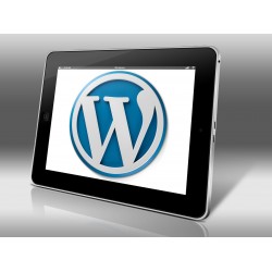 Logo WordPress sur l\'écran d\'une Tablette