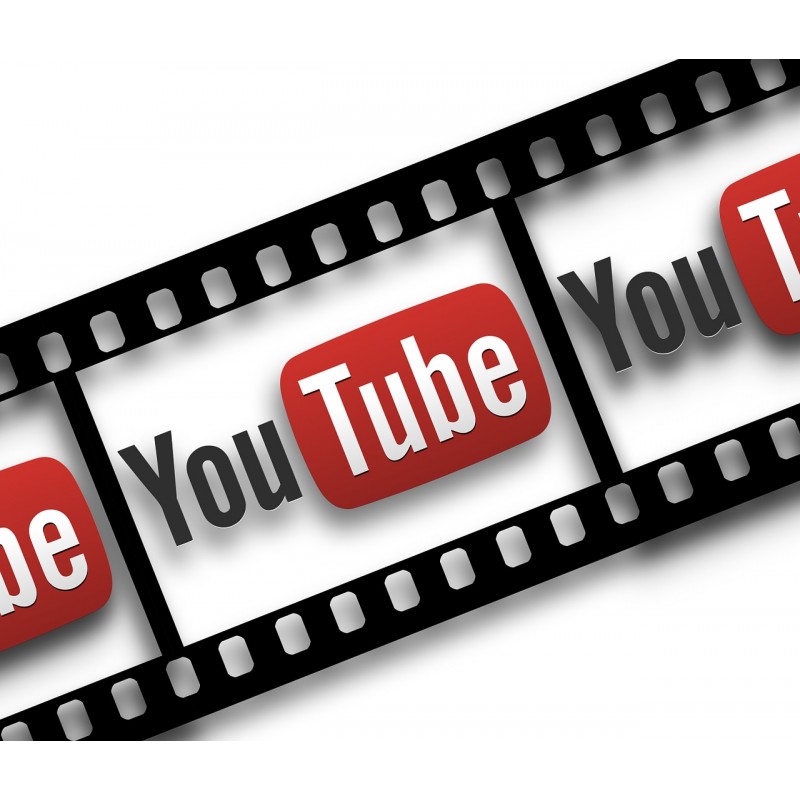 Logo YouTube en pellicule