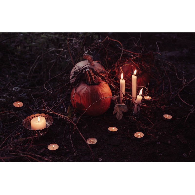 Citrouille et bougies à Halloween