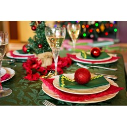 Table décorée pour Noël