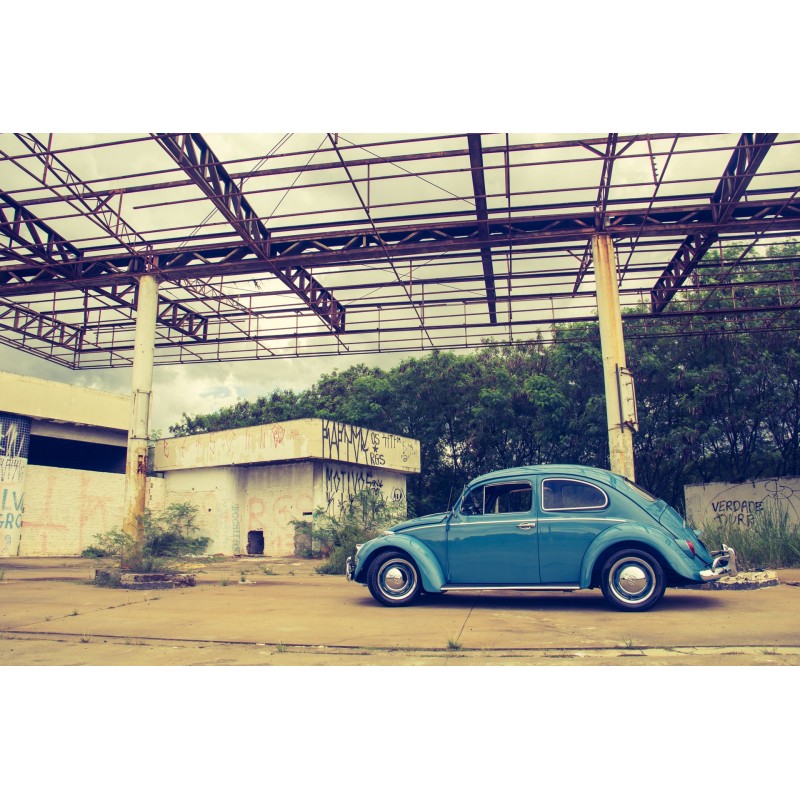Une Volkswagen Coccinelle bleue, un rêve pour beaucoup !
