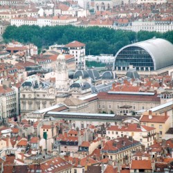 Vue aérienne de Lyon